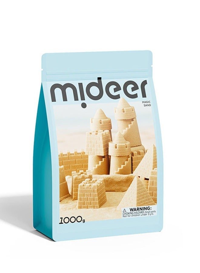 الرمال السحرية ، الرمال الحركية للعب في الأماكن الداخلية والخارجية ، الشكل لا ينتشر ، لا يلتصق باليد ، الرمال الناعمة للعب العفن للأولاد والبنات في الأعمار 3-12 (1 كيلوغرام) - Image 1